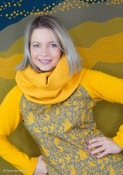 Preview: Sommersweat - French Terry - Dwellers - by Käselotti - gelb